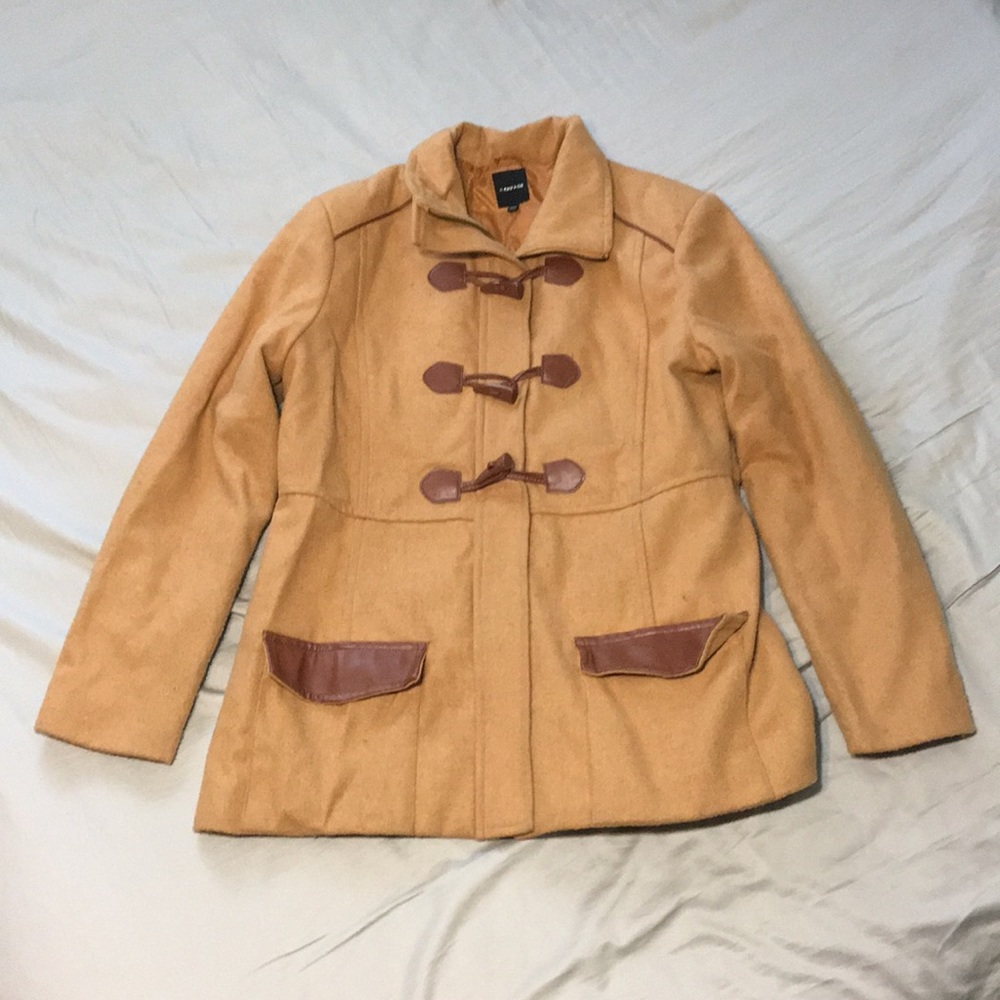 Pea coat Camel Toggle Jacket 🧥 XL Rampage DEAL🤩